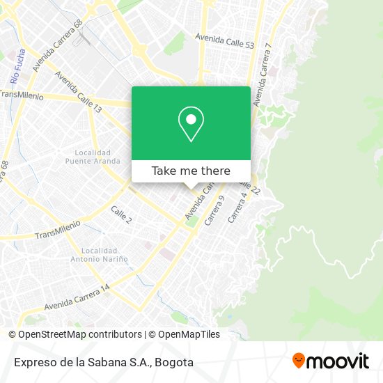 Expreso de la Sabana S.A. map