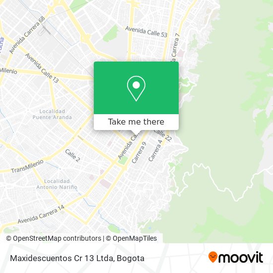 Mapa de Maxidescuentos Cr 13 Ltda