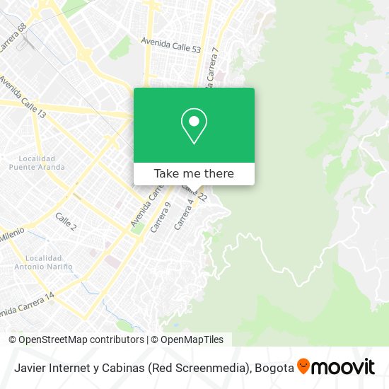 Javier Internet y Cabinas (Red Screenmedia) map
