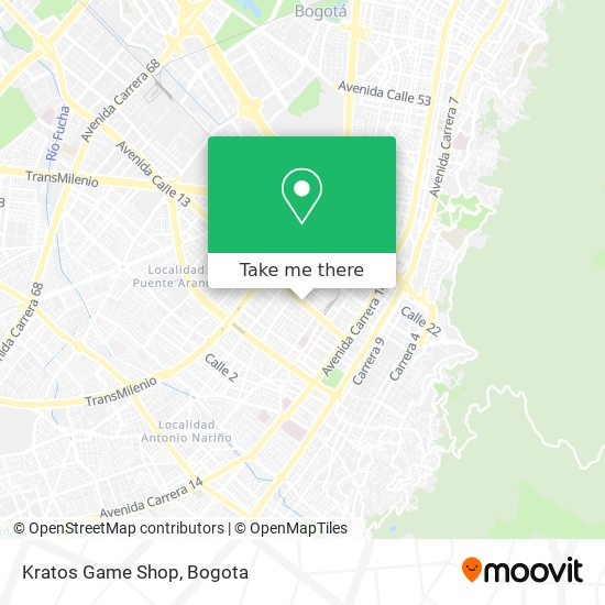 Mapa de Kratos Game Shop