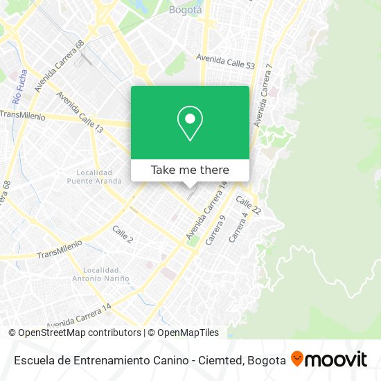 Escuela de Entrenamiento Canino - Ciemted map