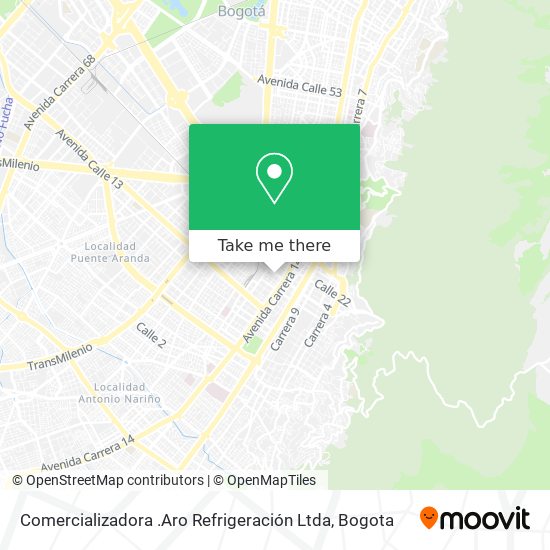 Comercializadora .Aro Refrigeración Ltda map