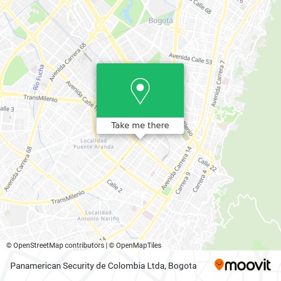 Panamerican Security de Colombia Ltda map