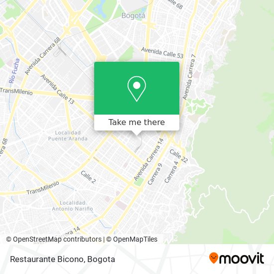 Mapa de Restaurante Bicono