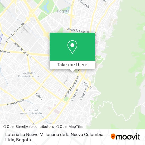 Mapa de Lotería La Nueve Millonaria de la Nueva Colombia Ltda