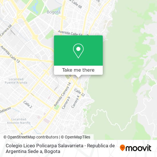 Colegio Liceo Policarpa Salavarrieta - Republica de Argentina Sede a map
