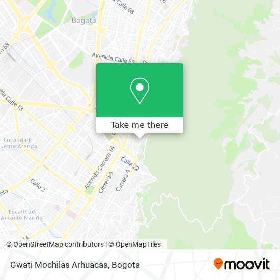 Gwati Mochilas Arhuacas map