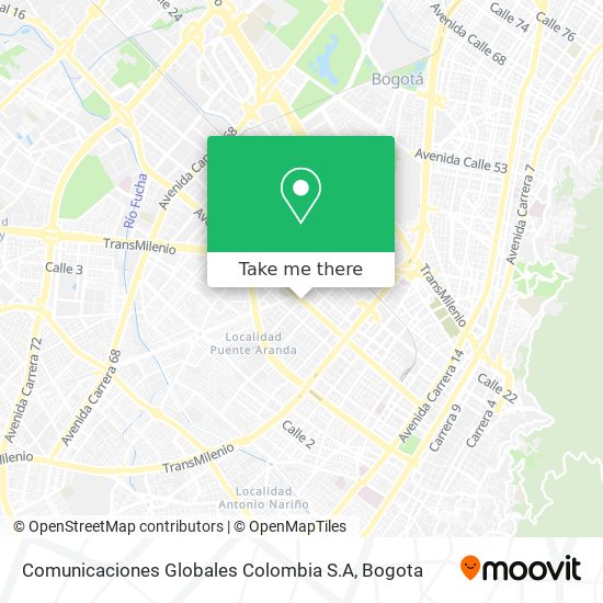 Mapa de Comunicaciones Globales Colombia S.A