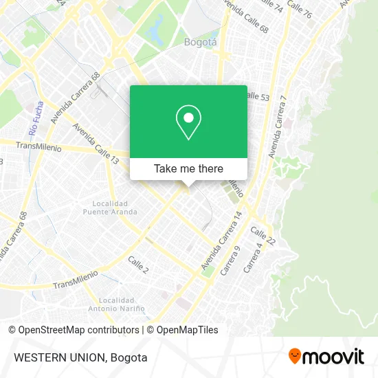 WESTERN UNION map