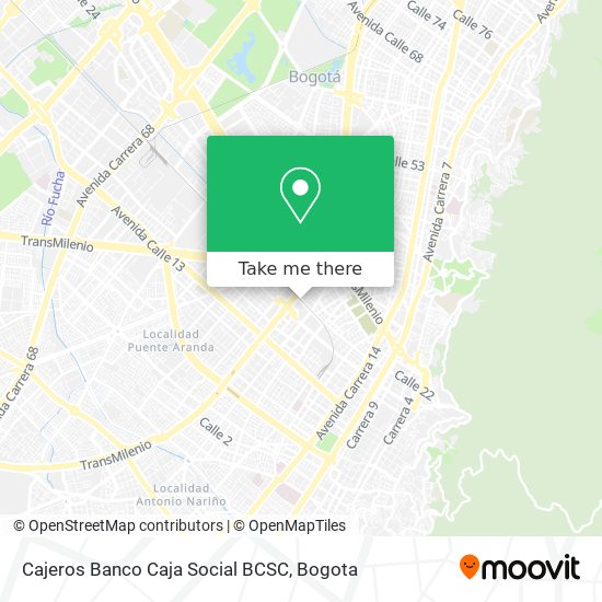 Cajeros Banco Caja Social BCSC map