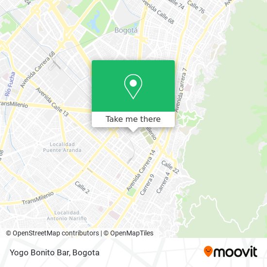 Mapa de Yogo Bonito Bar