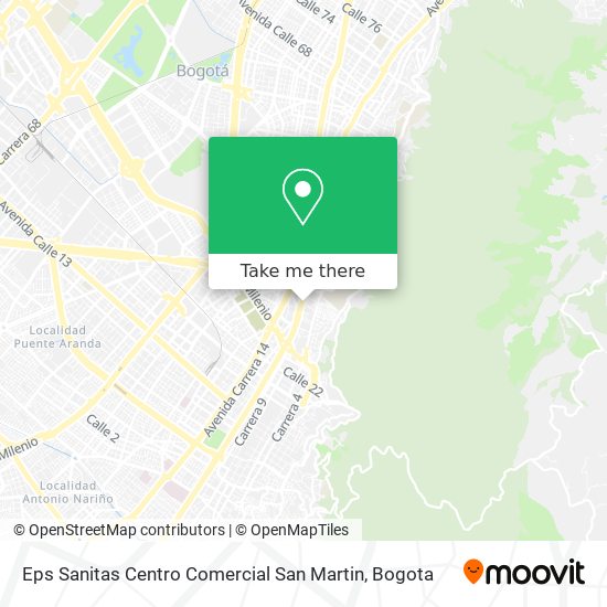 Eps Sanitas Centro Comercial San Martin map