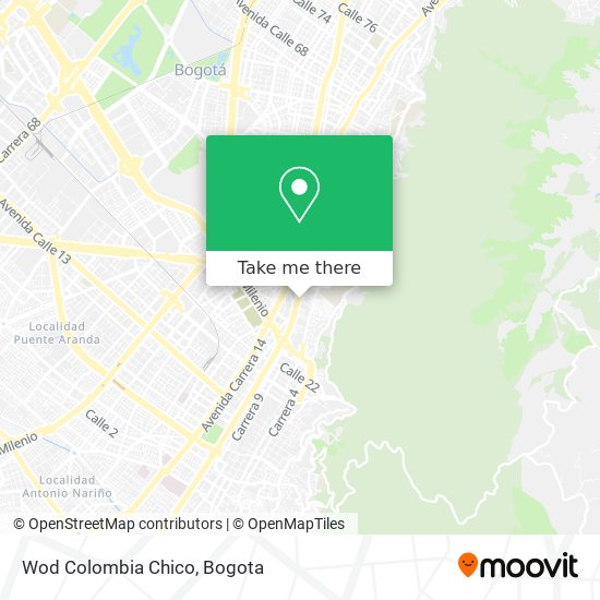 Wod Colombia Chico map