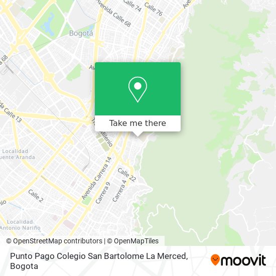 Mapa de Punto Pago Colegio San Bartolome La Merced