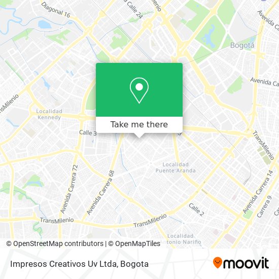 Mapa de Impresos Creativos Uv Ltda