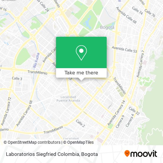 Laboratorios Siegfried Colombia map
