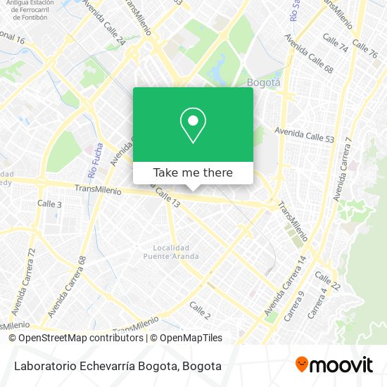 Laboratorio Echevarría Bogota map