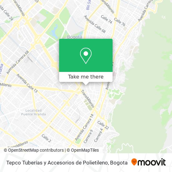 Tepco Tuberías y Accesorios de Polietileno map