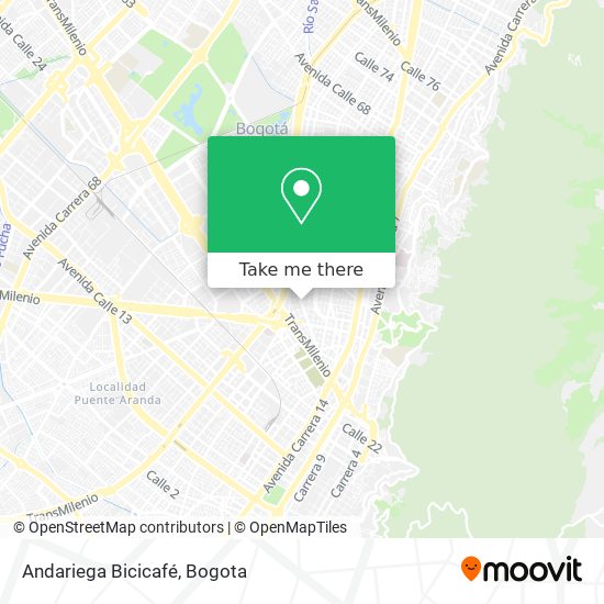 Mapa de Andariega Bicicafé