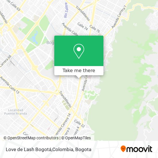 Love de Lash Bogotá,Colombia map