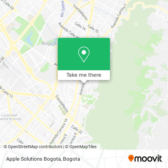 Mapa de Apple Solutions Bogota