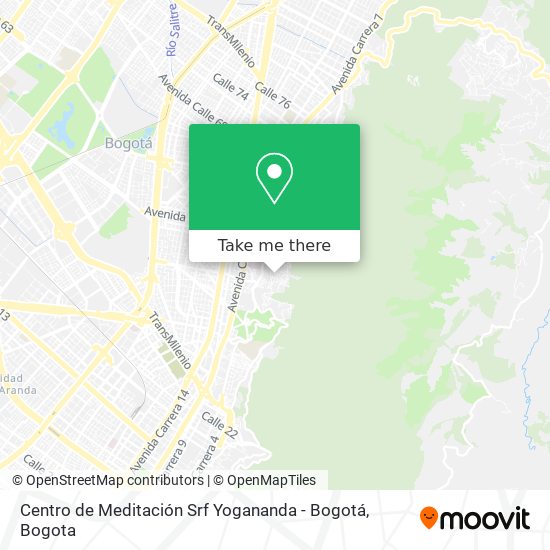 Mapa de Centro de Meditación Srf Yogananda - Bogotá