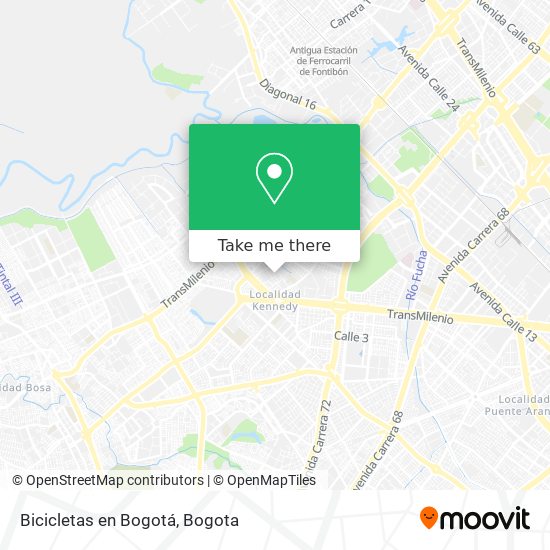 Mapa de Bicicletas en Bogotá