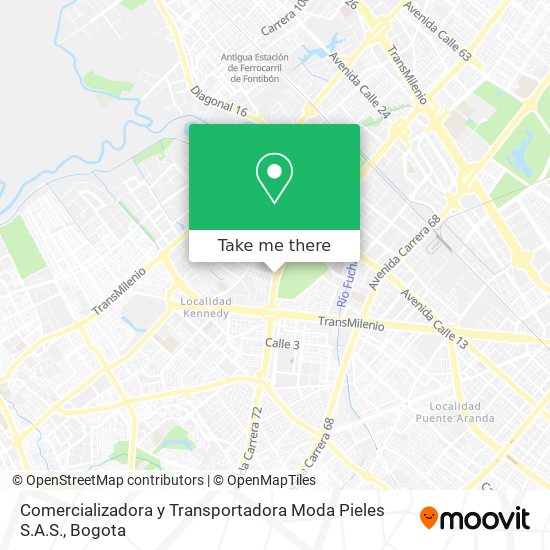 Mapa de Comercializadora y Transportadora Moda Pieles S.A.S.