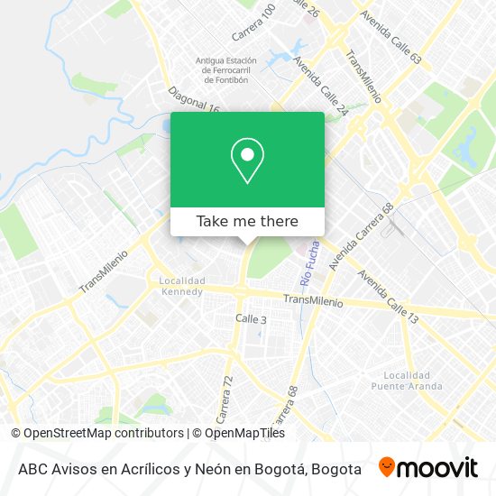 ABC Avisos en Acrílicos y Neón en Bogotá map