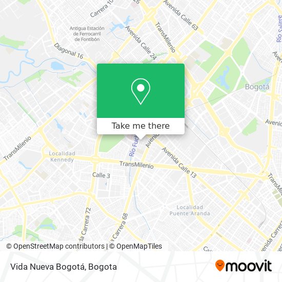 Vida Nueva Bogotá map