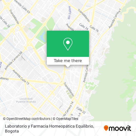 Mapa de Laboratorio y Farmacia Homeopática Equilibrio