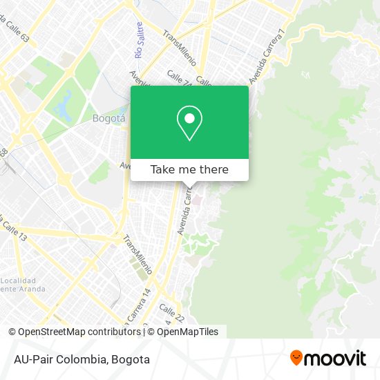 AU-Pair Colombia map