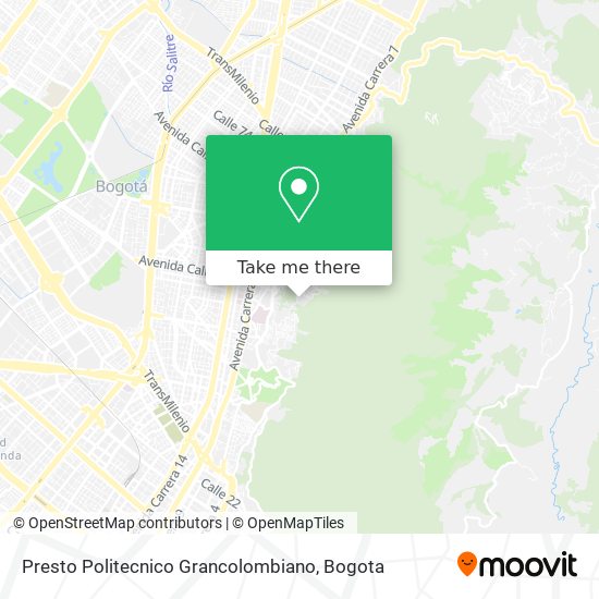 Mapa de Presto Politecnico Grancolombiano