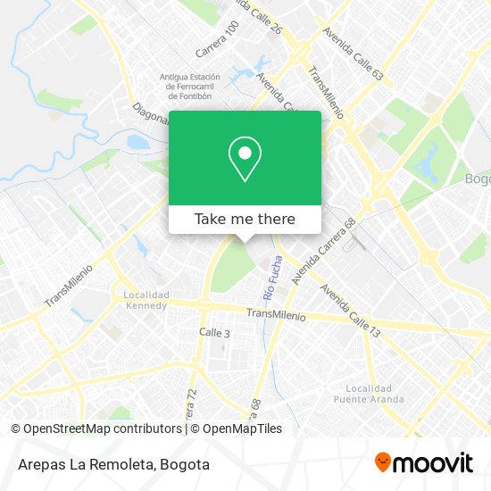 Mapa de Arepas La Remoleta