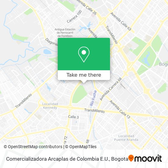 Mapa de Comercializadora Arcaplas de Colombia E.U.