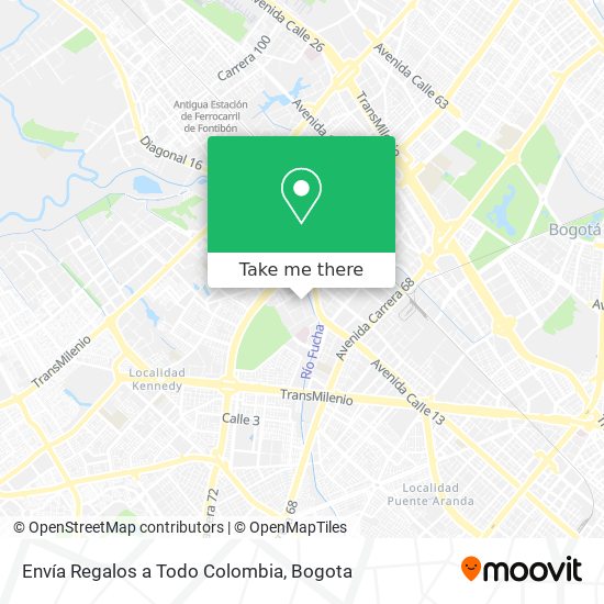 Envía Regalos a Todo Colombia map