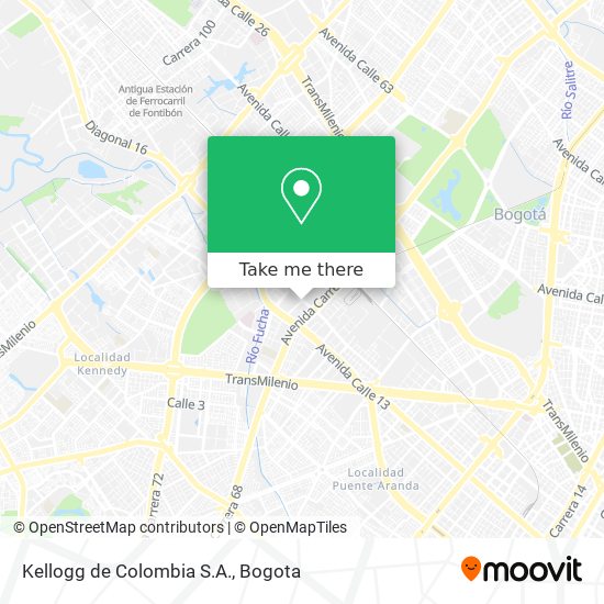 Mapa de Kellogg de Colombia S.A.