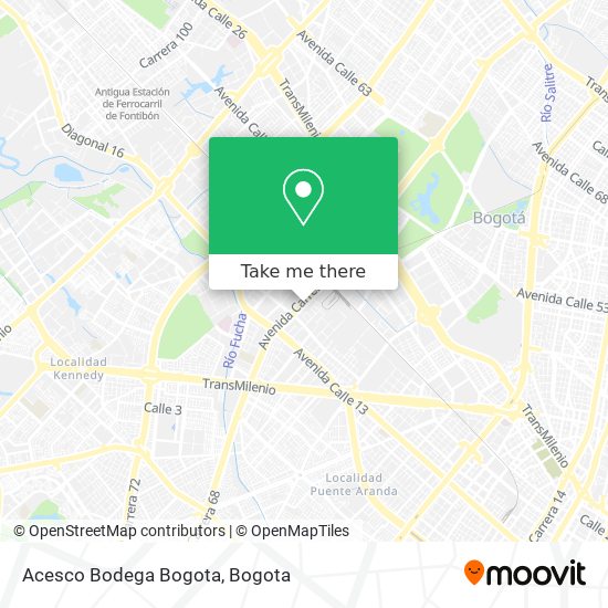 Acesco Bodega Bogota map