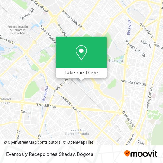 Eventos y Recepciones Shaday map