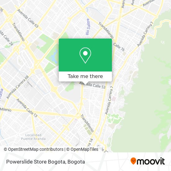 Mapa de Powerslide Store Bogota