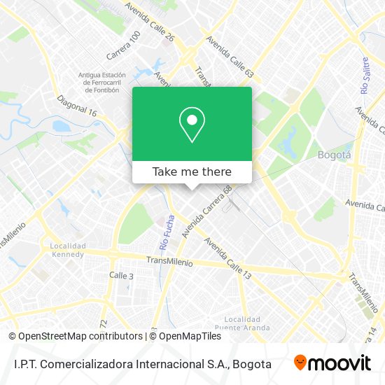 I.P.T. Comercializadora Internacional S.A. map
