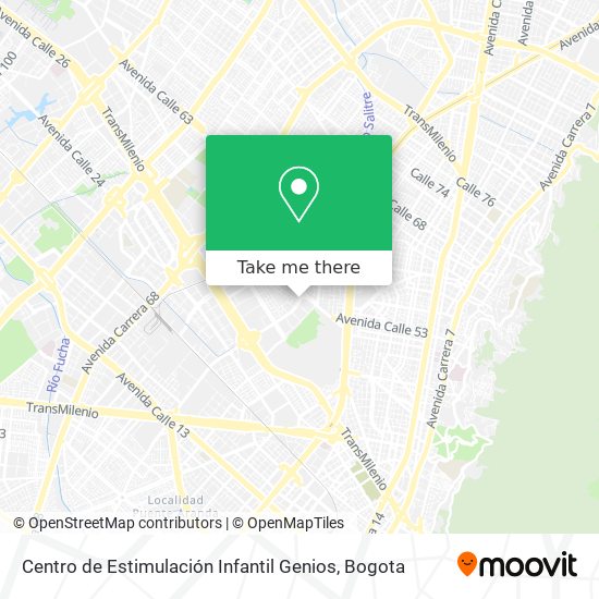 Mapa de Centro de Estimulación Infantil Genios