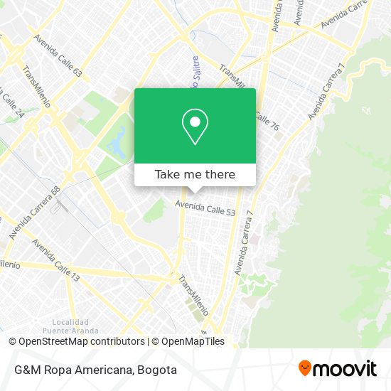 Mapa de G&M Ropa Americana