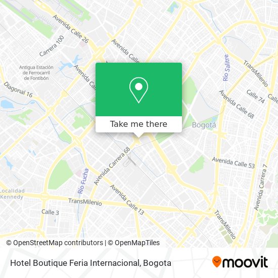 Hotel Boutique Feria Internacional map