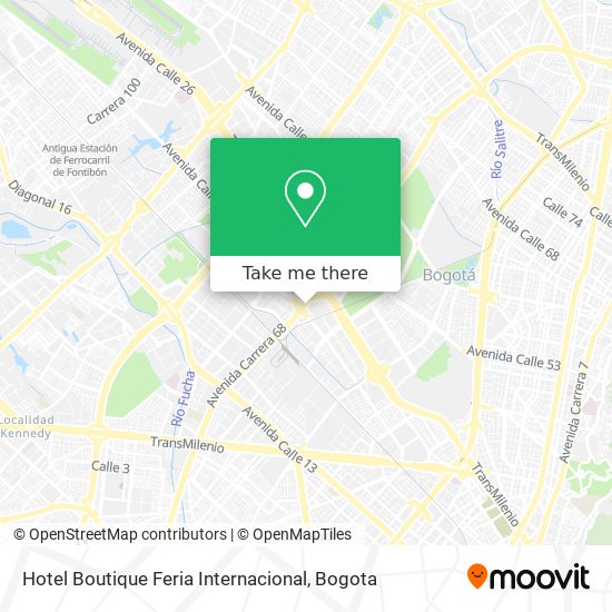 Mapa de Hotel Boutique Feria Internacional