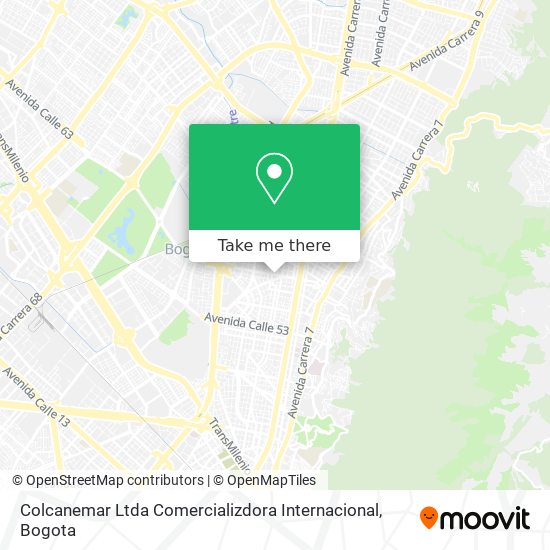 Mapa de Colcanemar Ltda Comercializdora Internacional