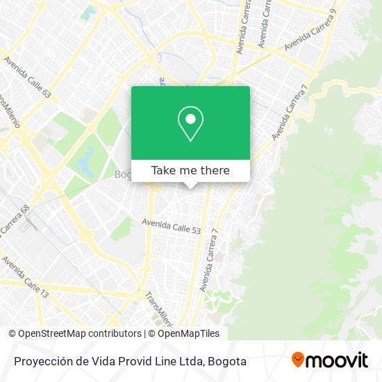 Proyección de Vida Provid Line Ltda map