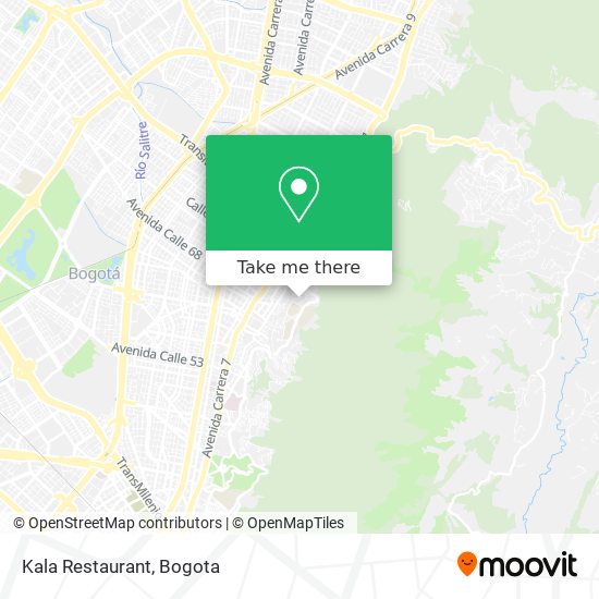 Mapa de Kala Restaurant