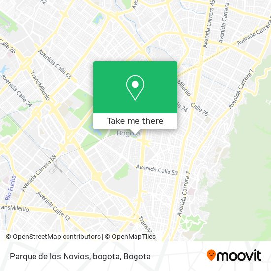 Mapa de Parque de los Novios, bogota