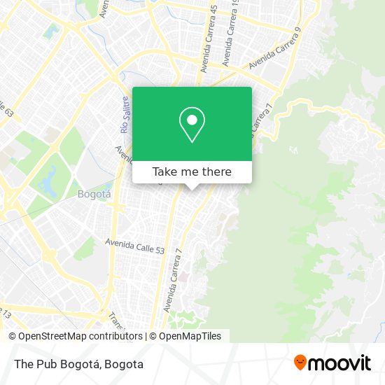 The Pub Bogotá map